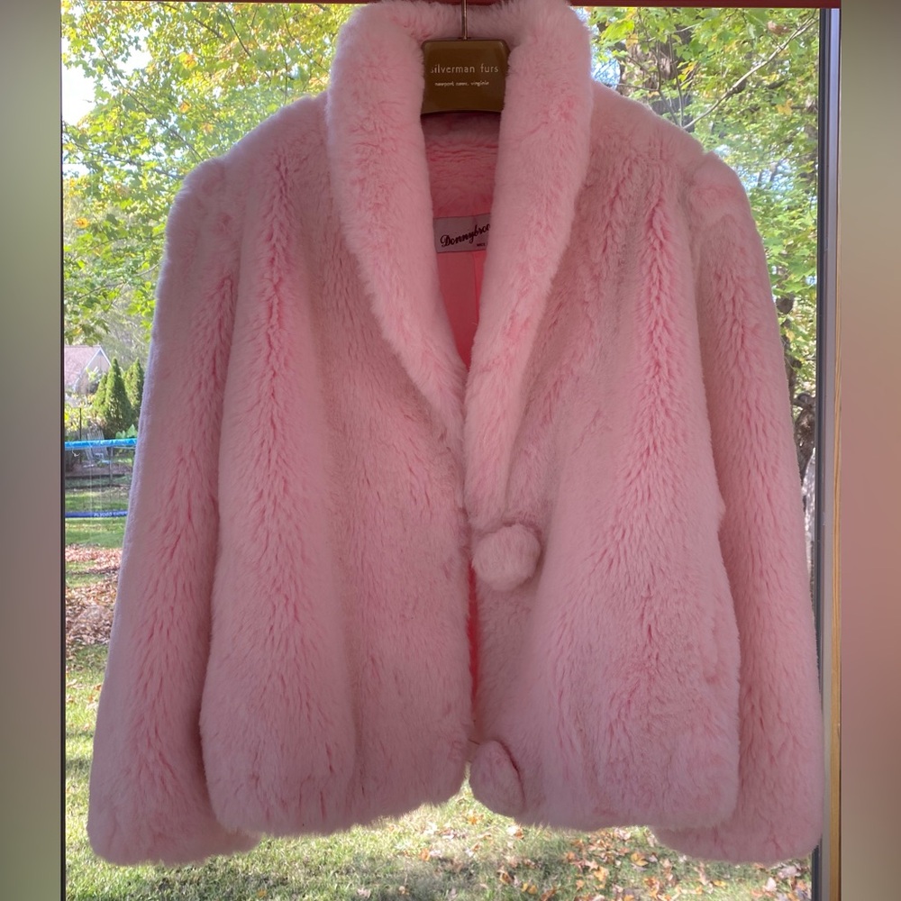 Donnybrook 1980 Pink Faux Fur Coat M/L